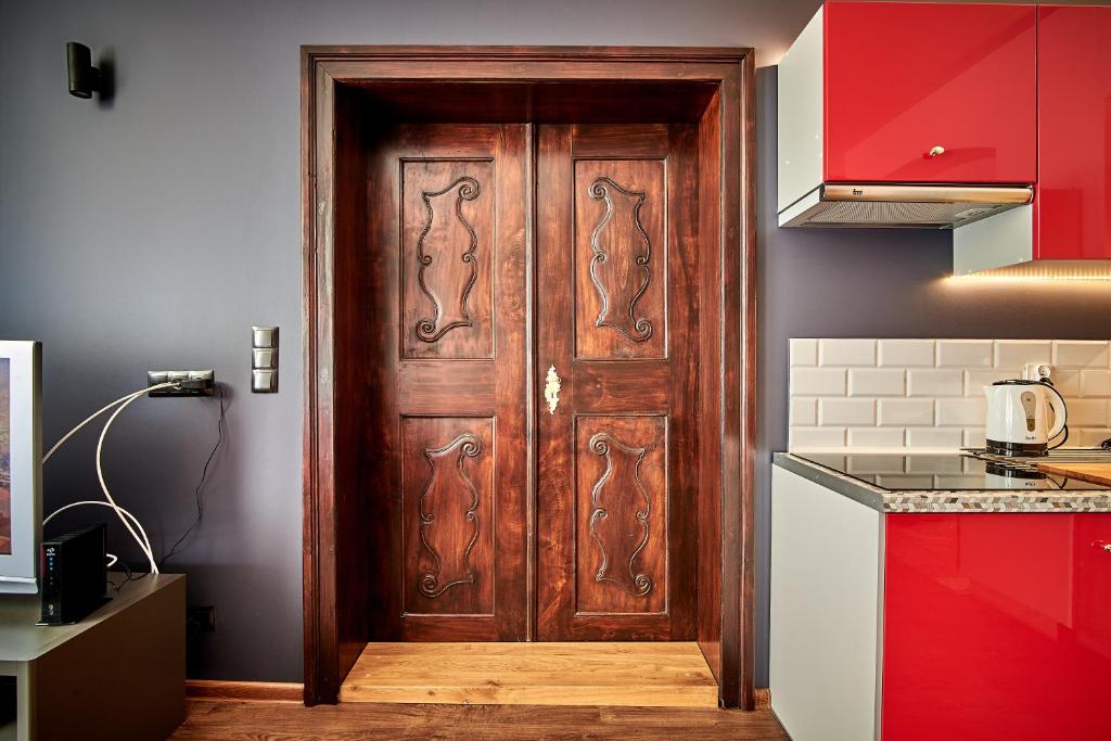 Kuchyňa alebo kuchynka v ubytovaní Apartamenty Kowary - Na Kowarskiej Starówce