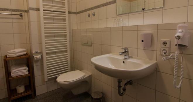 Koupelna v ubytování Hotel Zittauer Hof