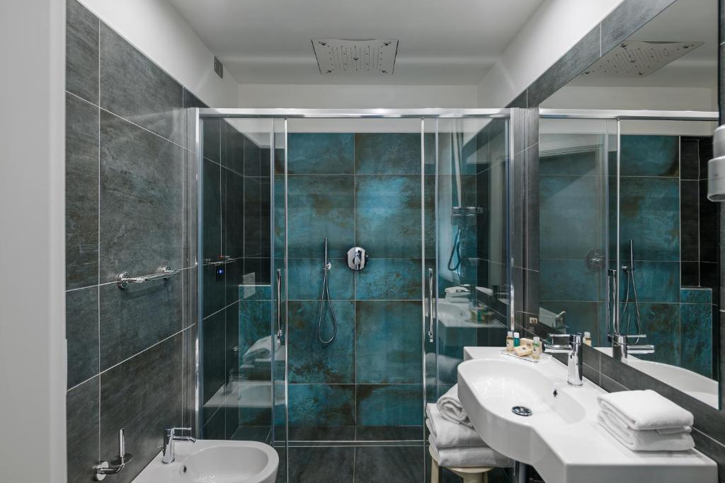 Koupelna v ubytování Hotel Mastino