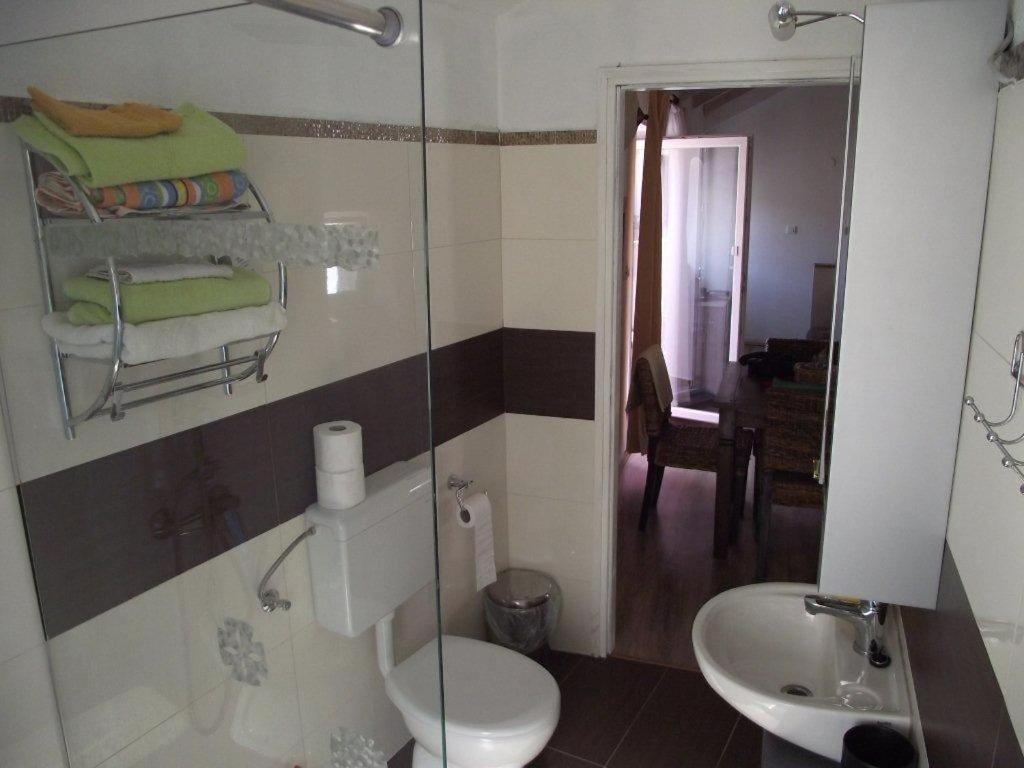 Salle de bains dans l'établissement Apartments Dobrinj
