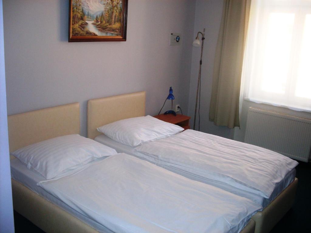 Ένα ή περισσότερα κρεβάτια σε δωμάτιο στο Promohotel Slavie