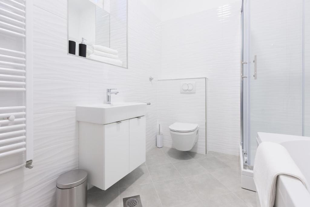 Koupelna v ubytování Apartment Amruševa