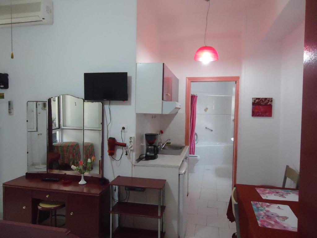 A television and/or entertainment centre at Kallithea Studios