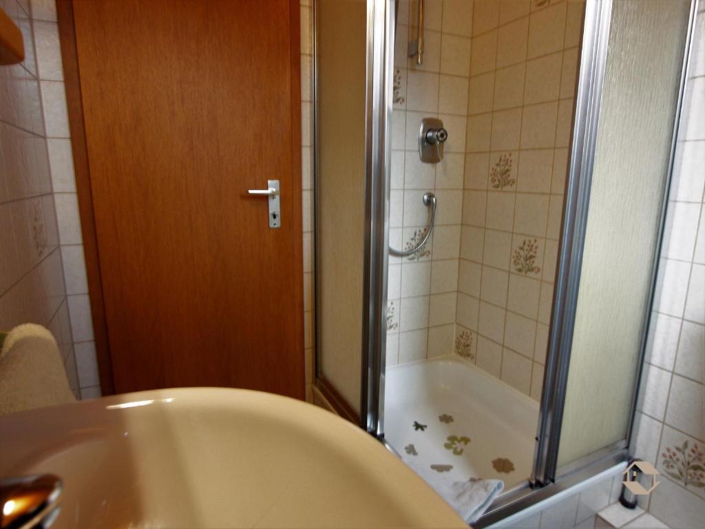 Koupelna v ubytování Gästehaus Wissler