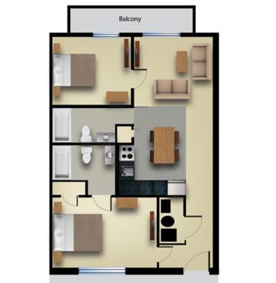 Půdorys ubytování Wasaga Riverdocks Hotel Suites