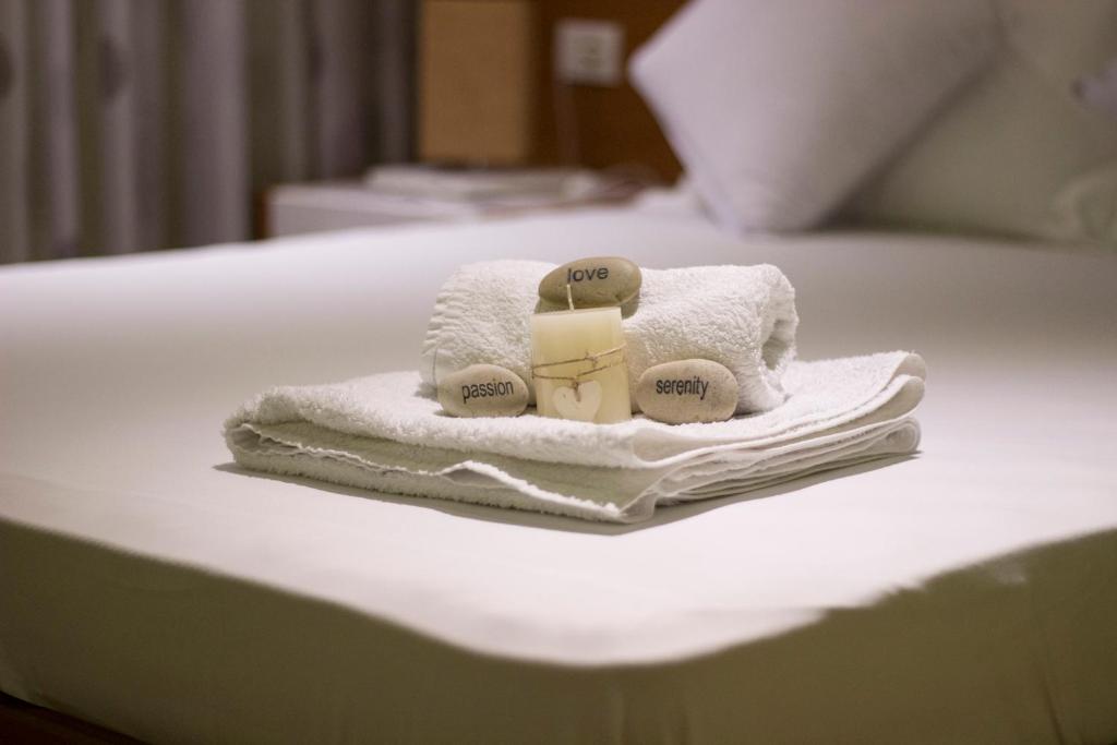 Postel nebo postele na pokoji v ubytování Hotel Bylis