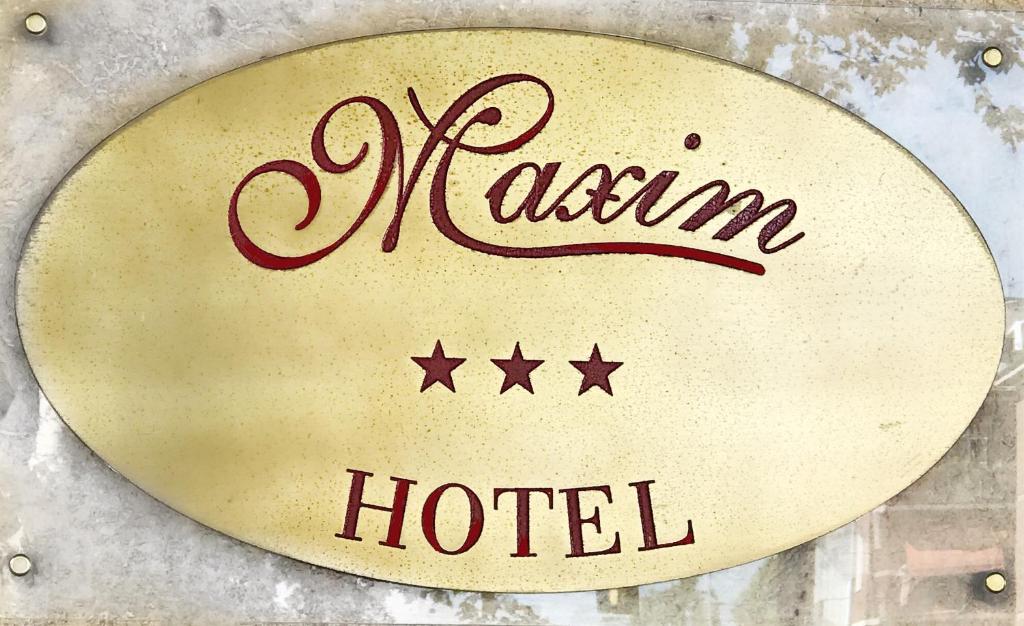 Certifikát, hodnocení, plakát nebo jiný dokument vystavený v ubytování Hotel Maxim