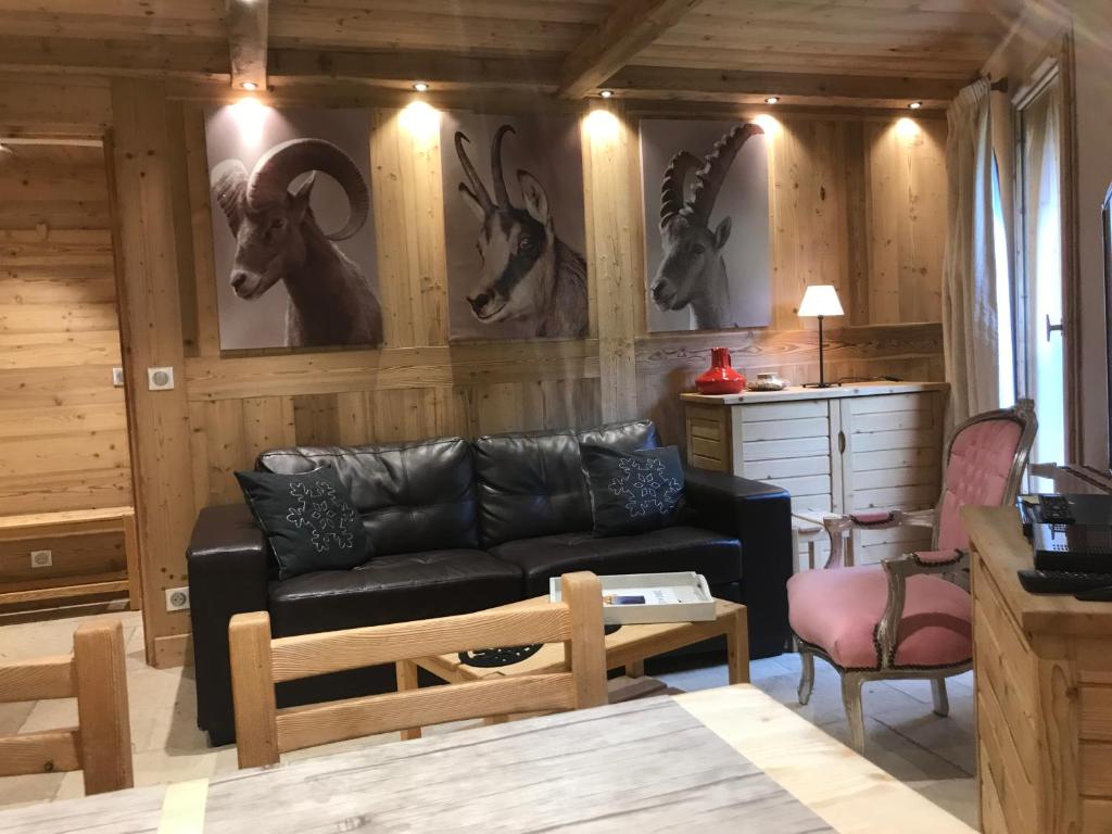 Posezení v ubytování Chalet Barmaz