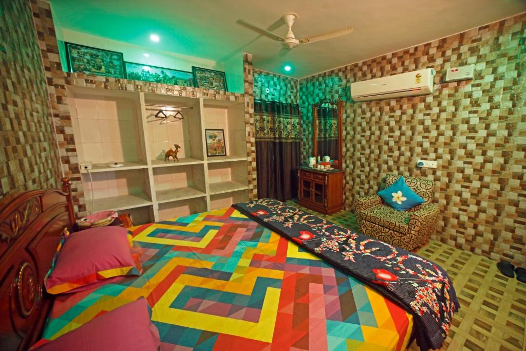 Postel nebo postele na pokoji v ubytování Pushkar Cooking Art and Home Stay