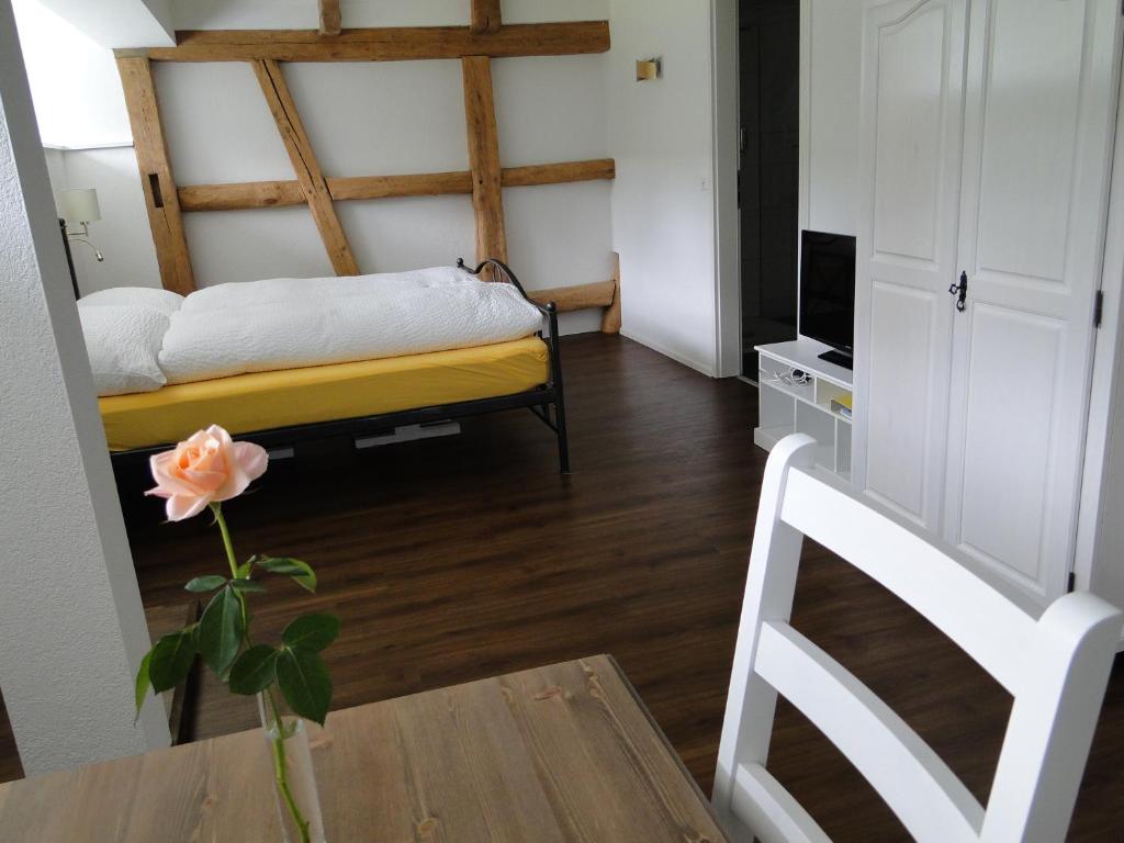 Postel nebo postele na pokoji v ubytování B&B Siglistorf