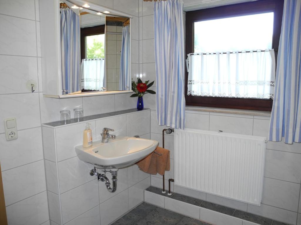 Koupelna v ubytování Hummelshof