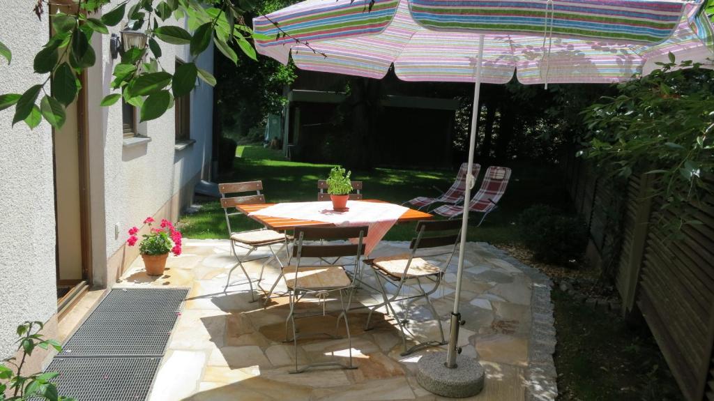 Patio nebo venkovní prostory v ubytování Hummelshof