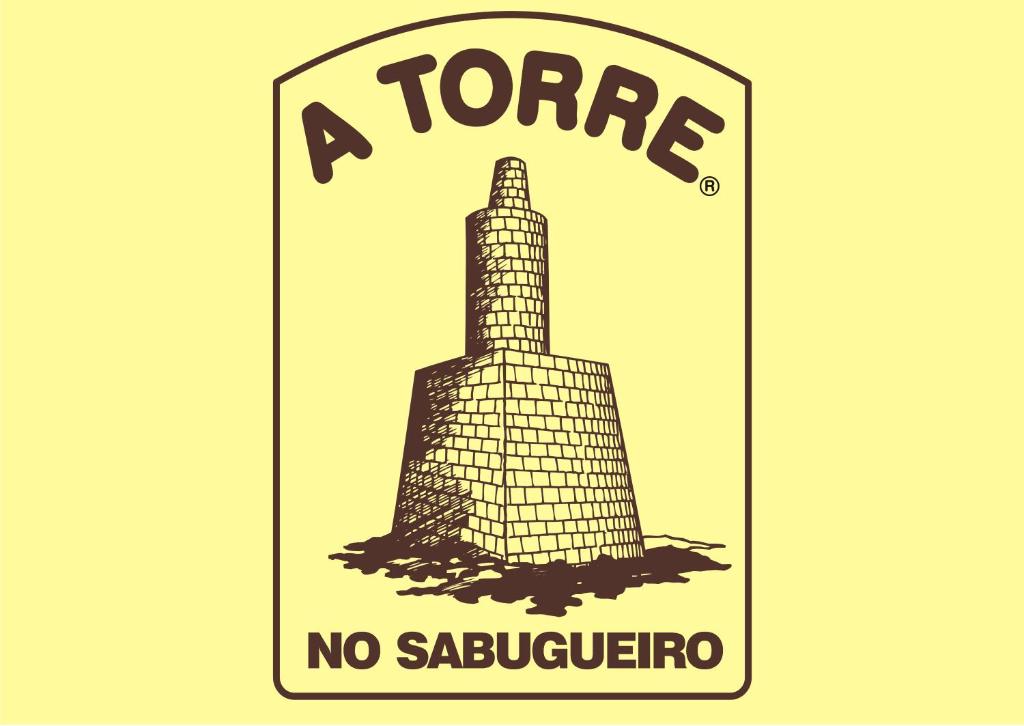 a corner no surveillance sign with a tower in the center at A TORRE no Sabugueiro in Sabugueiro