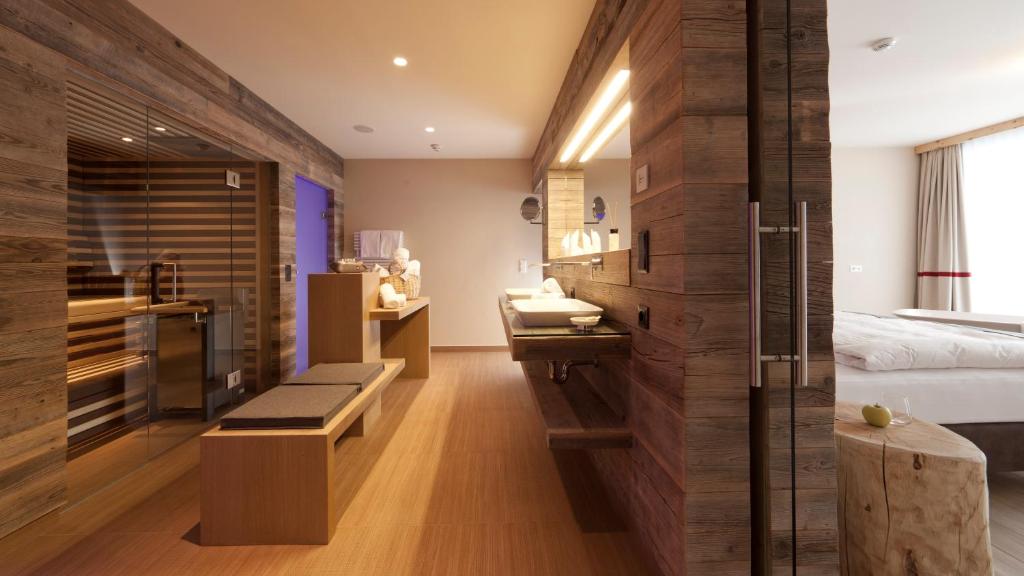 Posteľ alebo postele v izbe v ubytovaní Bergland Design- und Wellnesshotel