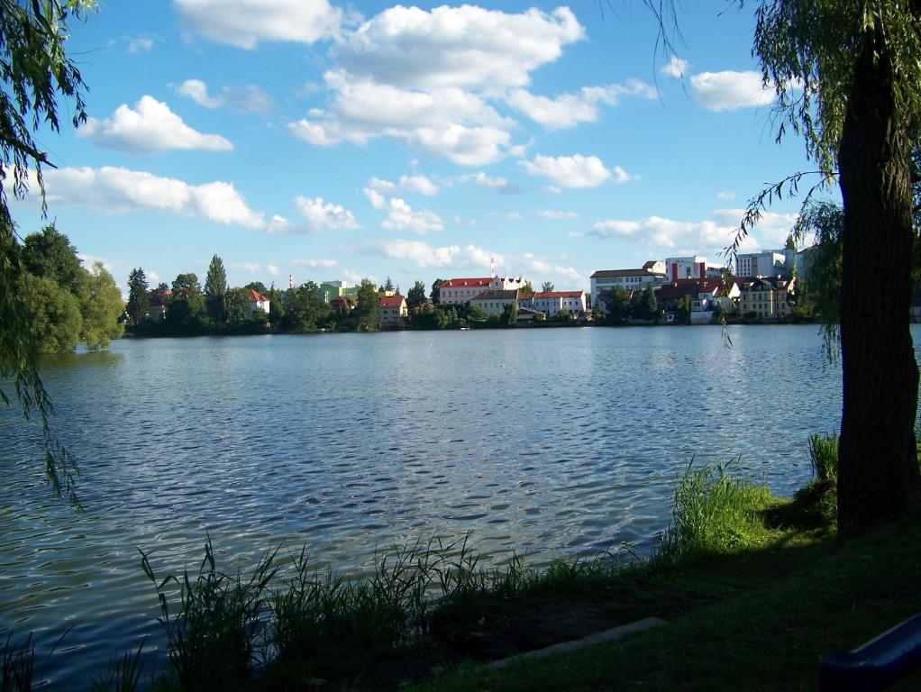 Výhled na řeku, která protéká v blízkosti apartmánu