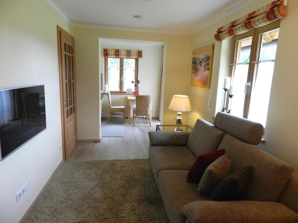 Posezení v ubytování Landhaus am Bach
