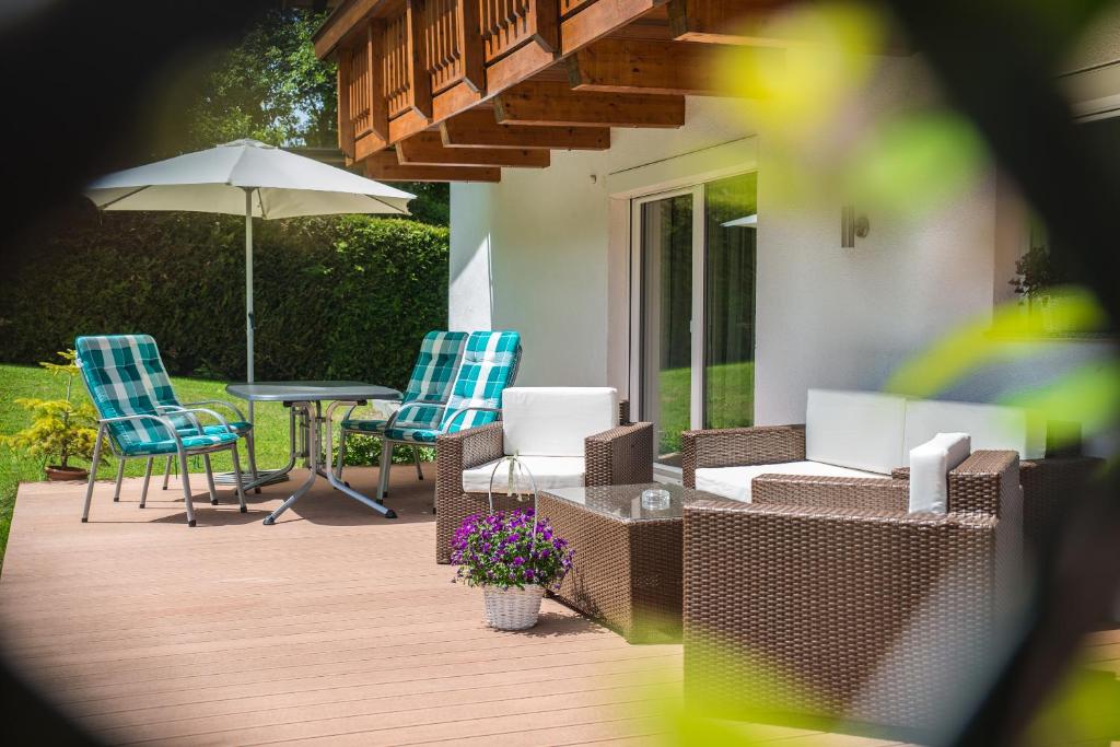 Zahrada ubytování Chalet Bernegg