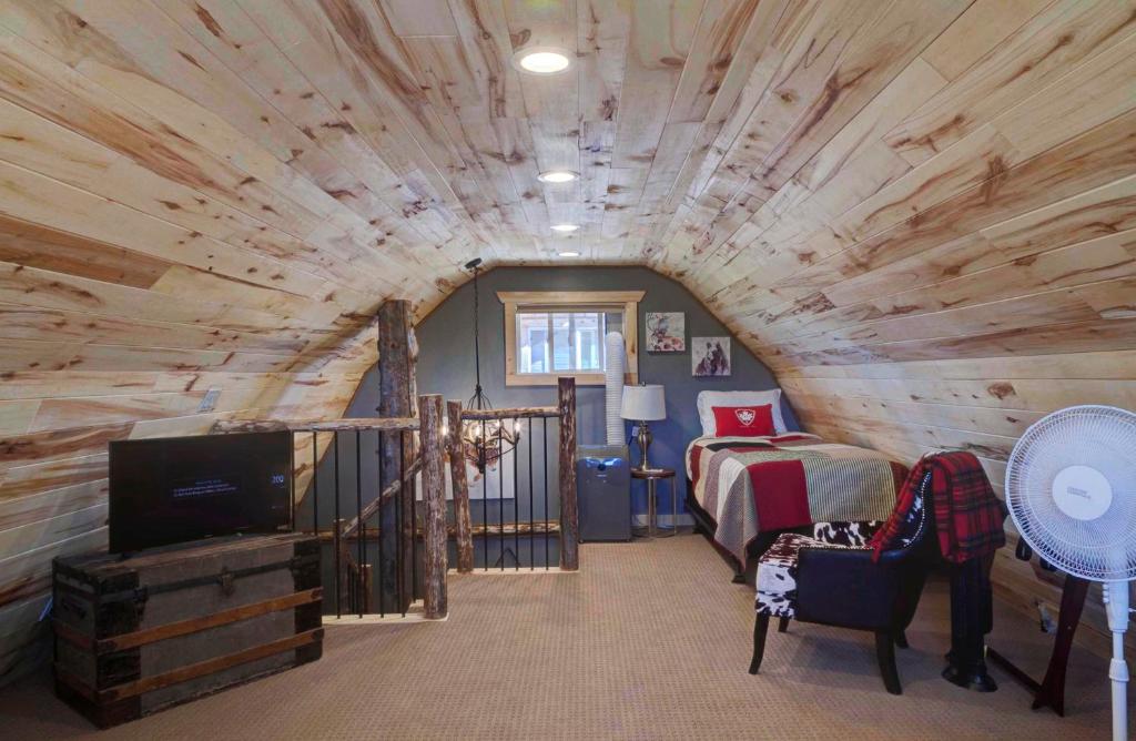 TV o dispositivi per l'intrattenimento presso Mountain Haven Cabins