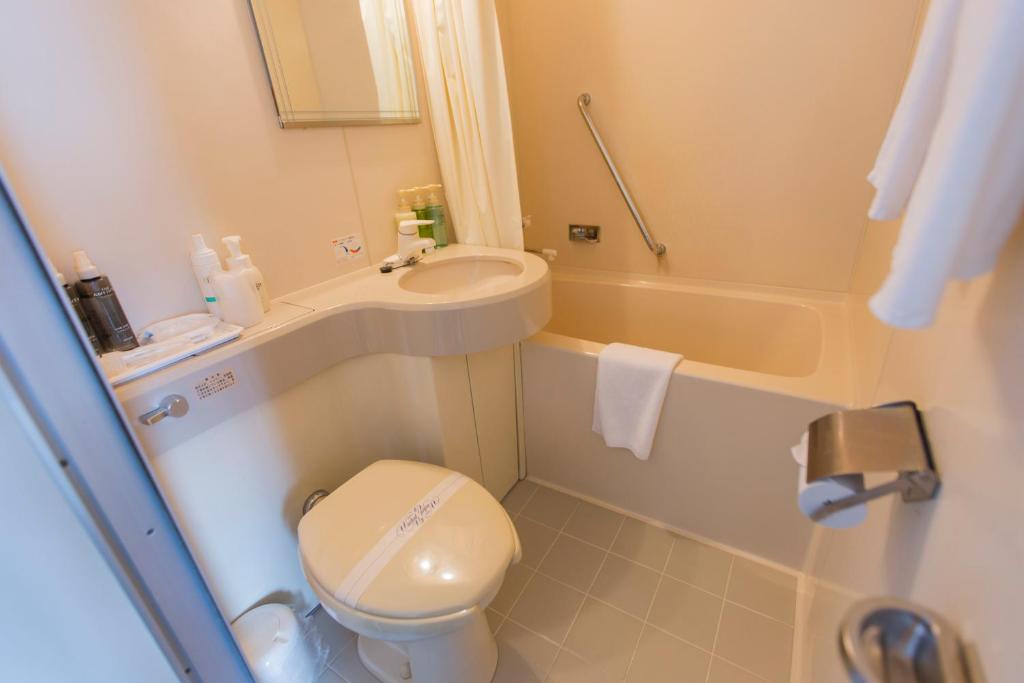 Koupelna v ubytování Hotel New Neo