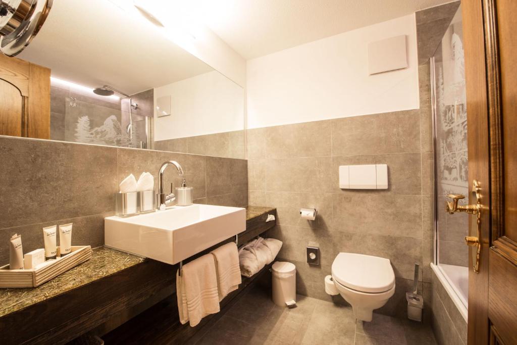 Koupelna v ubytování Hotel Daniela