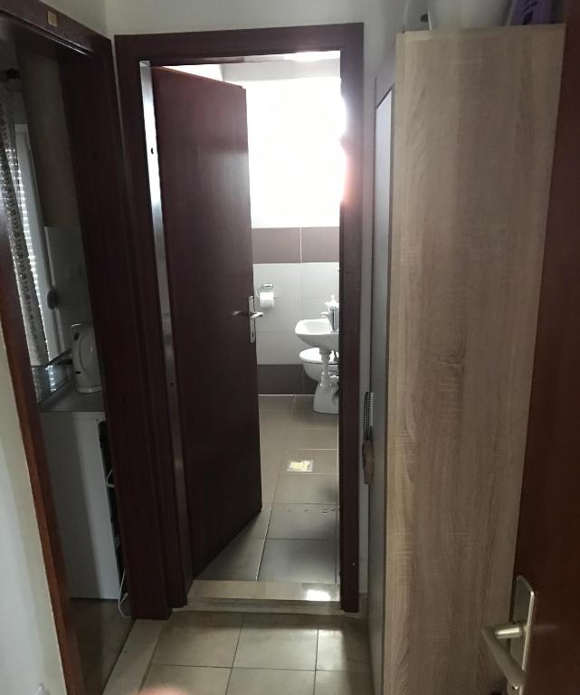 Koupelna v ubytování Apartmants Matić