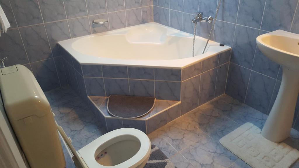 Koupelna v ubytování Casa Cristina