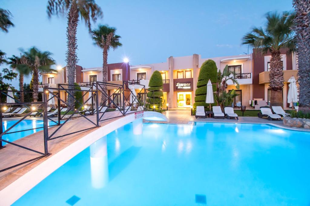 a view of the pool at the resort at Stavros Melathron Studios in Kallithea Rhodes