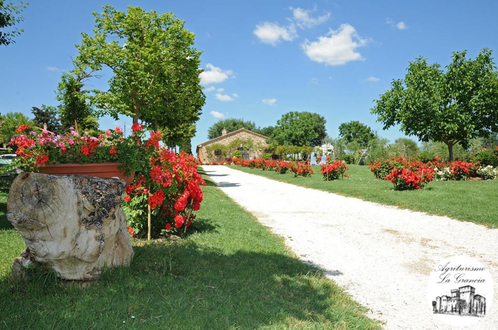 Ogród w obiekcie Agriturismo Castello La Grancia di Spedaletto