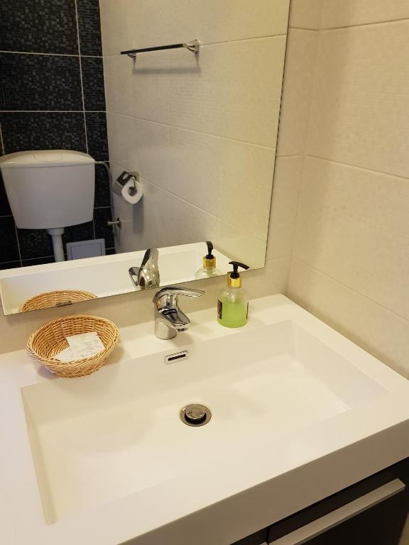 Koupelna v ubytování Hotel Cristian