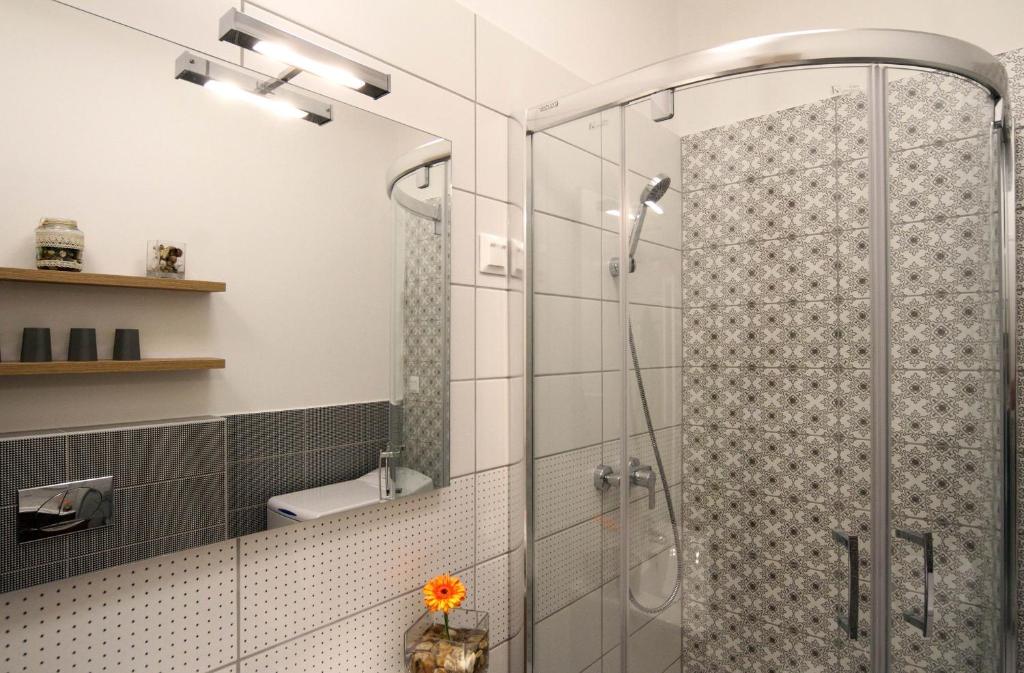 Kúpeľňa v ubytovaní Orchidea Apartman Eger