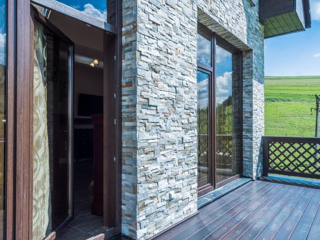 Balkón nebo terasa v ubytování Spring Chalet