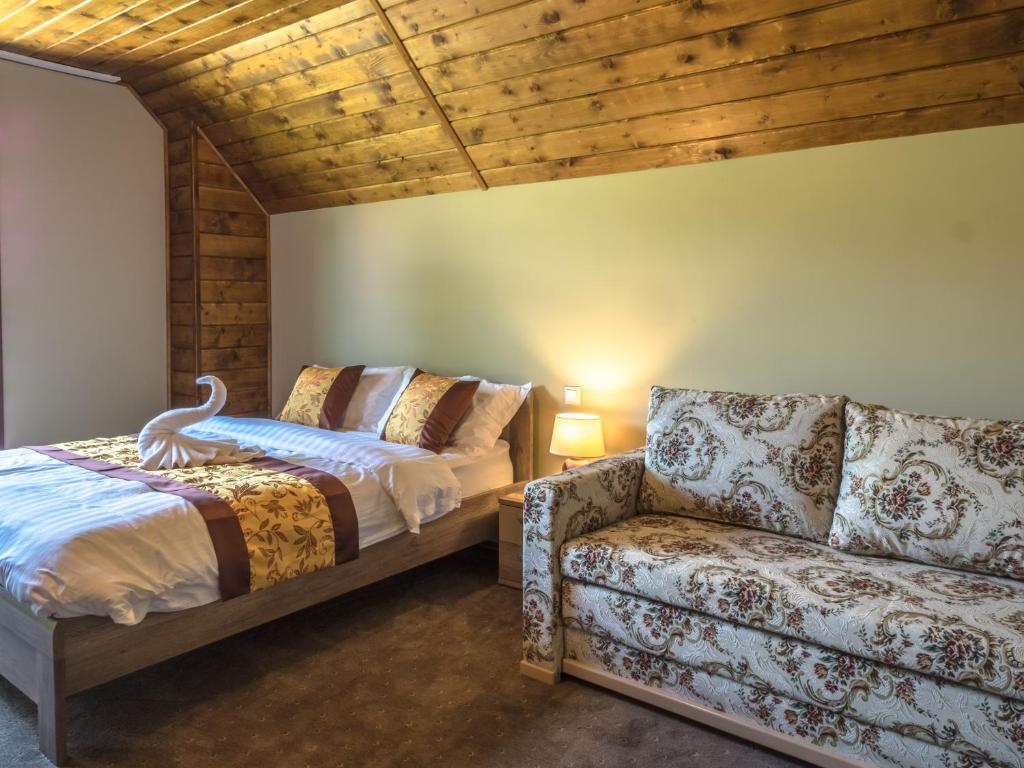 Postel nebo postele na pokoji v ubytování Spring Chalet