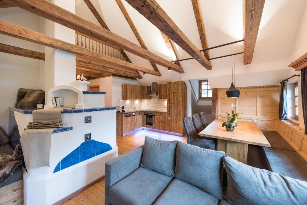 Kuchyň nebo kuchyňský kout v ubytování Pepi's Landhaus