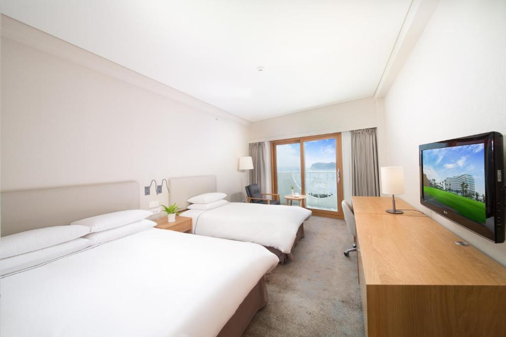 TV a/nebo společenská místnost v ubytování Seogwipo KAL Hotel