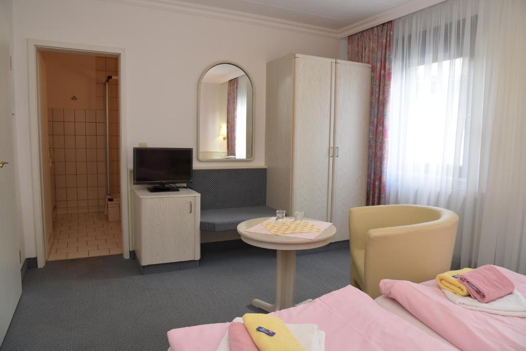 Letto o letti in una camera di Hotel Thüringer Wald