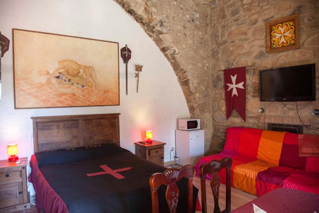TV a/nebo společenská místnost v ubytování Castillo de Añón de Moncayo