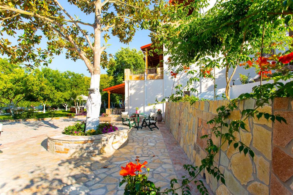 A garden outside Dallas Valtos Studios
