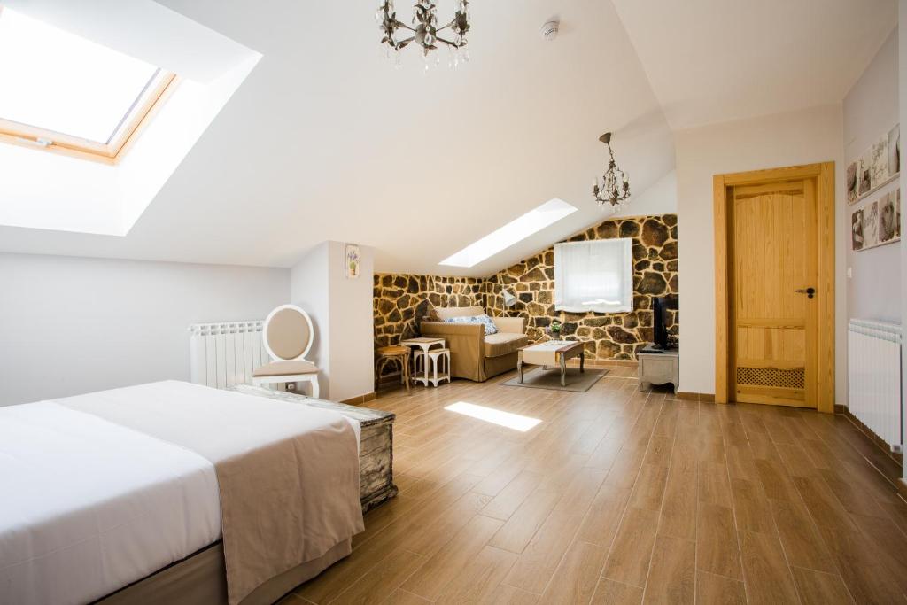 Postel nebo postele na pokoji v ubytování Casa Rural Pico de los Haces