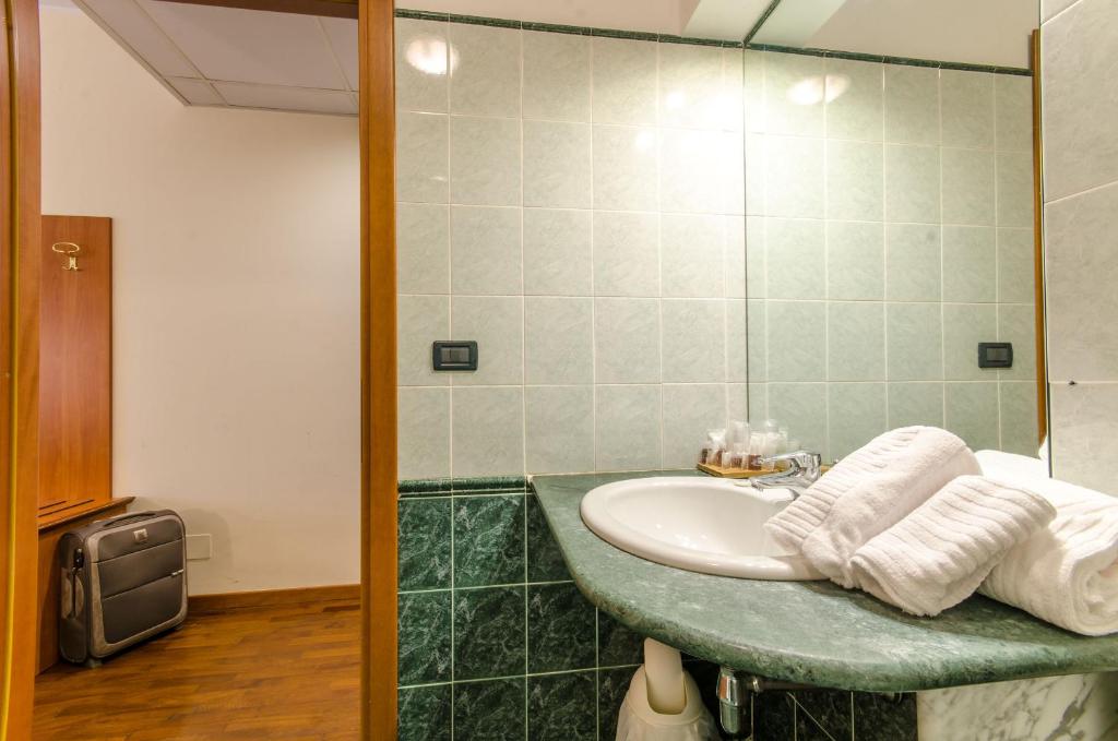 Koupelna v ubytování Hotel Federico II