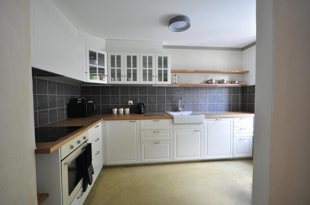 Kuchyň nebo kuchyňský kout v ubytování Jungfrau Family Holiday Home