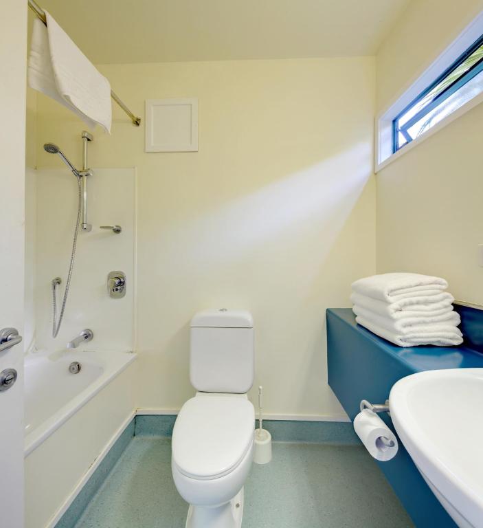 Koupelna v ubytování Rayland Motel