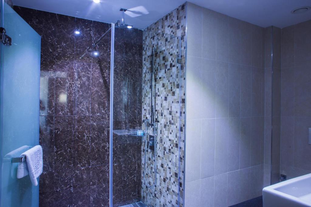 Koupelna v ubytování Aidana Plaza Hotel