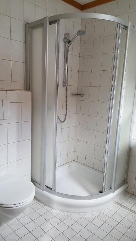 Koupelna v ubytování Gästehaus Wallner