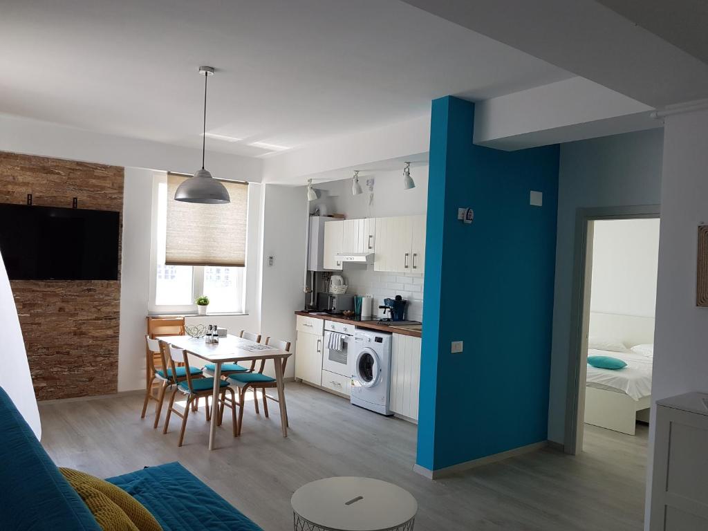 Virtuvė arba virtuvėlė apgyvendinimo įstaigoje Biandada Apartments