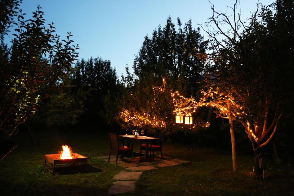 Zahrada ubytování Larisa Resort Manali