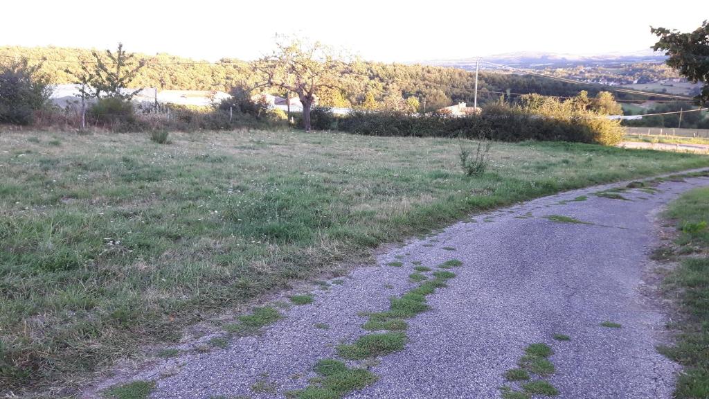 PélussinにあるChez Lebini Sudの草原の未舗装道路