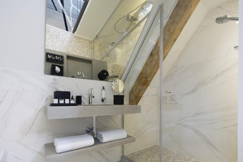 Koupelna v ubytování Boutique Hotel Des XV