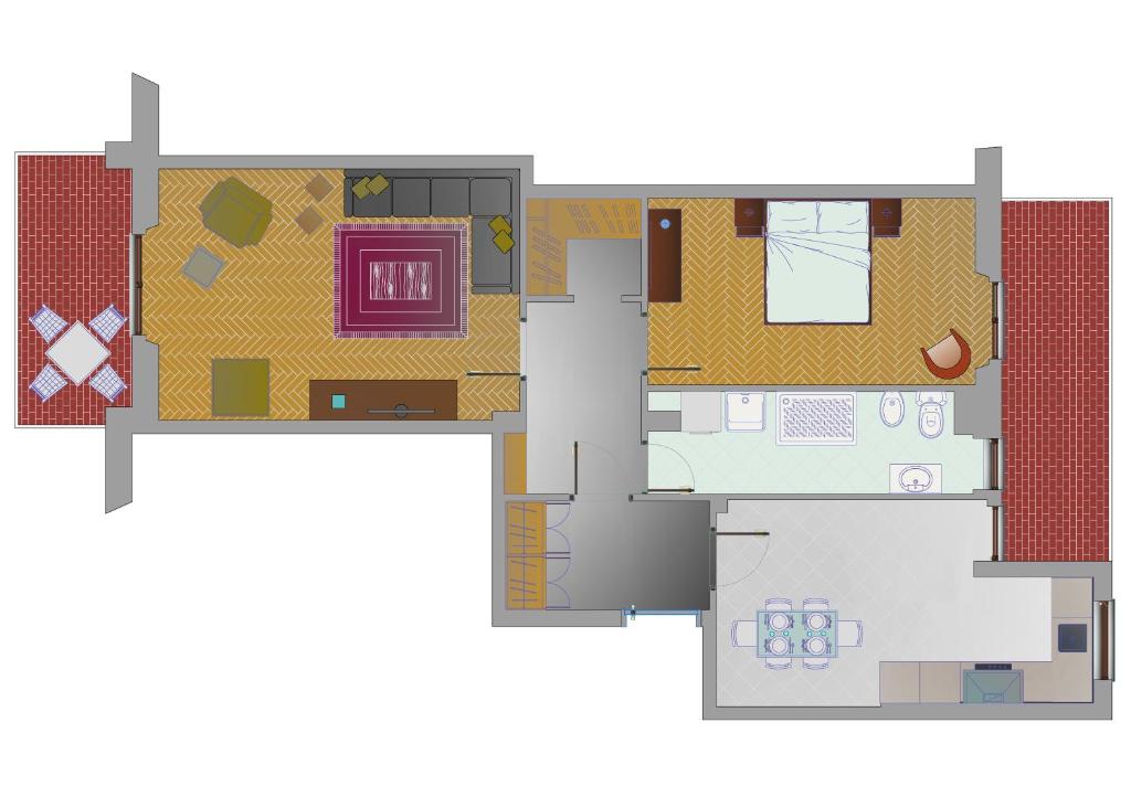 The floor plan of Appartamento Nino
