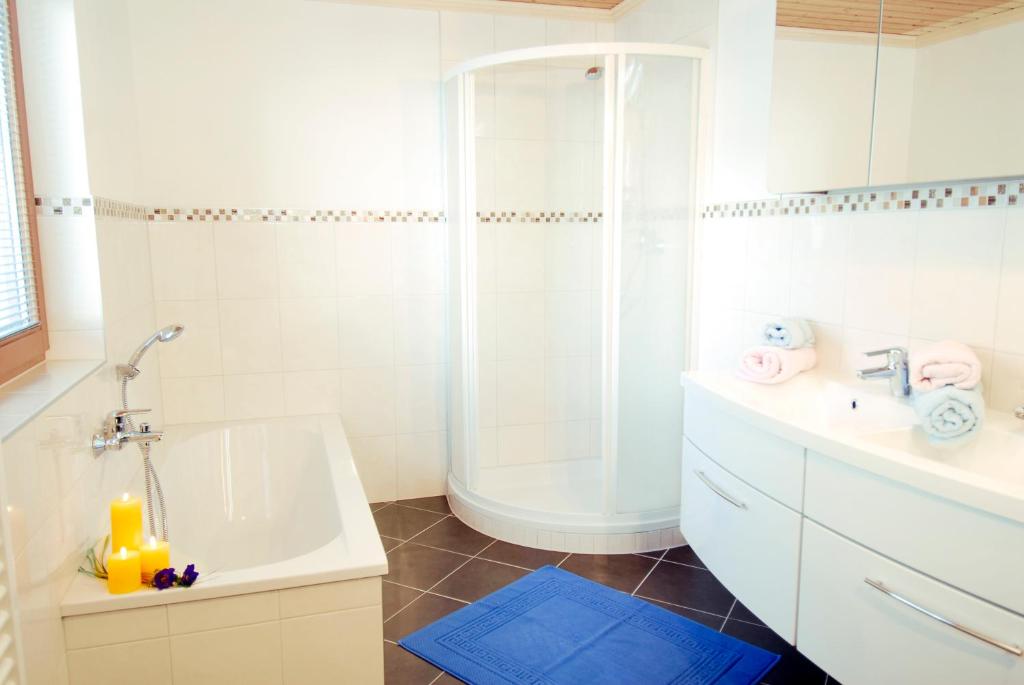 Koupelna v ubytování Appartments Enterwald