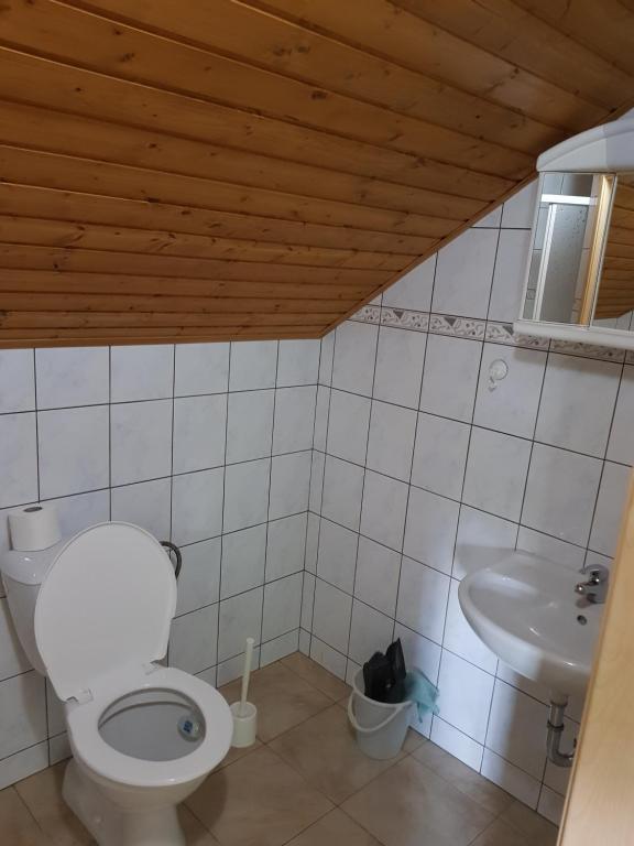 Koupelna v ubytování Apartmány Sára